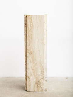 Post Modern Travertine Pedestal - 4448708