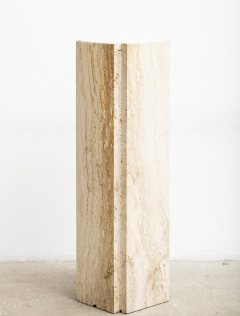 Post Modern Travertine Pedestal - 4448709