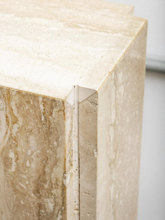 Post Modern Travertine Pedestal - 4448711