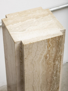 Post Modern Travertine Pedestal - 4448712