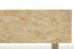 Post Modern Two Part Onyx Marble and Chrome Coffee Table - 2983869