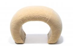 Post Modern Waterfall Stools in New Palomino Butter Cream Sheepskin Upholstery - 4455287