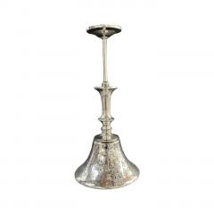 Post Modern style Silver Cone Pendant in Antiqued Finish Set of 3 - 3700891