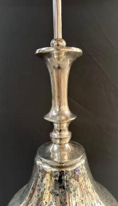 Post Modern style Silver Cone Pendant in Antiqued Finish Set of 5 - 3350936
