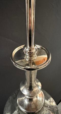Post Modern style Silver Cone Pendant in Antiqued Finish Set of 5 - 3350938