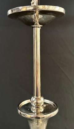 Post Modern style Silver Cone Pendant in Antiqued Finish Set of 5 - 3350940
