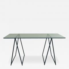 Post War Campaign Style Jansen Post War Glass Table - 4693000