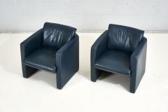 Postmodern Barrel Leather Chairs by Leolux 1970 - 2665391