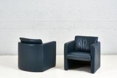 Postmodern Barrel Leather Chairs by Leolux 1970 - 2665392