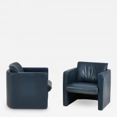 Postmodern Barrel Leather Chairs by Leolux 1970 - 2671278