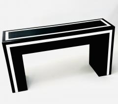 Postmodern Black and White Acrylic Console 1980 - 3162248