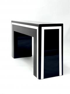 Postmodern Black and White Acrylic Console 1980 - 3162251