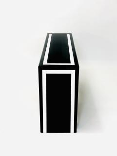 Postmodern Black and White Acrylic Console 1980 - 3162252