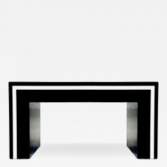 Postmodern Black and White Acrylic Console 1980 - 3162486