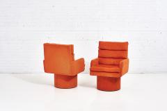 Postmodern Channel Tufted Swivel Chairs 1970 - 2089904