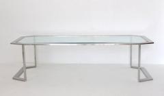 Postmodern Chrome and Brass Coffee Table - 643749