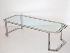 Postmodern Chrome and Brass Coffee Table - 643750