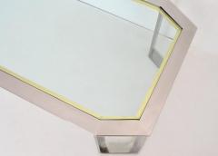 Postmodern Chrome and Brass Coffee Table - 643753