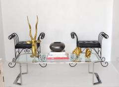 Postmodern Chrome and Brass Coffee Table - 643754