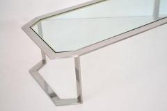 Postmodern Chrome and Brass Coffee Table - 643755