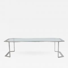 Postmodern Chrome and Brass Coffee Table - 644694