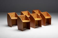 Postmodern Geometric Chairs Italy 1980s - 4306670