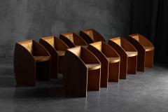 Postmodern Geometric Chairs Italy 1980s - 4306681