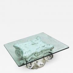 Postmodern Italian Fiberglas Coffee Table After an Antique Corinthian Capital - 2162559