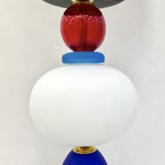 Postmodern Italian Memphis Design Green Blue White Red Black Murano Glass Lamps - 3400505
