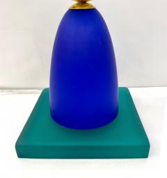 Postmodern Italian Memphis Design Green Blue White Red Black Murano Glass Lamps - 3400508