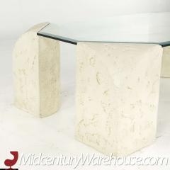 Postmodern Mactan Glass and Pastor Stone Coffee Table - 3693930
