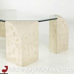 Postmodern Mactan Glass and Pastor Stone Coffee Table - 3693931