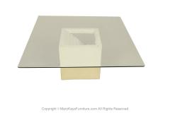 Postmodern Mactan Stone Glass Coffee Table - 3521822