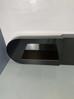 Postmodern Massive Custom Made Headboard and Smoked Glass Side Table Combination - 2468624