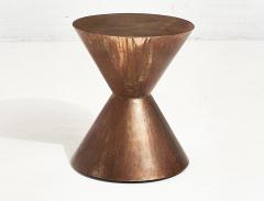 Postmodern Metal Hourglass Side End Table Pedestal 1980 - 3043942