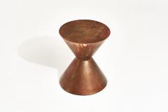 Postmodern Metal Hourglass Side End Table Pedestal 1980 - 3043946
