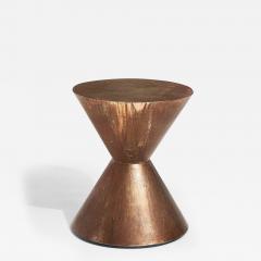 Postmodern Metal Hourglass Side End Table Pedestal 1980 - 3045190