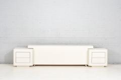 Postmodern Plaster Headboard w Nightstands 1970 - 2751631