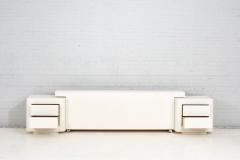 Postmodern Plaster Headboard w Nightstands 1970 - 2751633