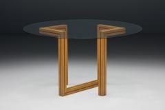 Postmodern Round Glass Dining Table 1970s - 2886200