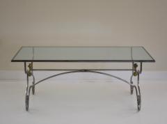 Postmodern Steel and Brass Coffee Table - 2330062