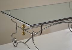 Postmodern Steel and Brass Coffee Table - 2330073