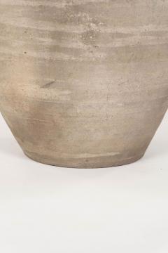 Pottery Vessel Lamp with Linen Coolie Shade - 4495604