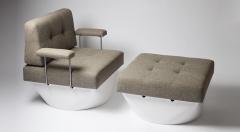 Poul Cadovius Pair of easy chairs and foot stools by Poul Cadovius 1960 s - 4047209