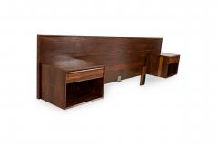 Poul Cadovius Poul Cadovius Danish Rosewood Headboard with Auxiliary Matching Side Tables - 4274322