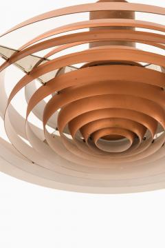 Poul Henningsen Ceiling Lamp Langelinie in Copper and Lacquer by Poul Henningsen 1950s - 4507694