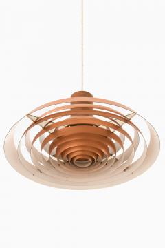 Poul Henningsen Ceiling Lamp Langelinie in Copper and Lacquer by Poul Henningsen 1950s - 4508649