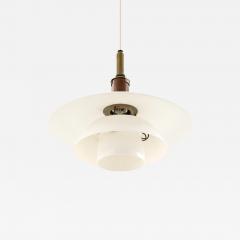 Poul Henningsen Ceiling Lamp Model PH 4 4 in Opaline Glass and Metal by Poul Henningsen 1930s - 4444183