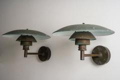 Poul Henningsen Pair of wall lamps PH 4 5 by Poul Henningsen for Louis Poulsen Denmark - 4554837