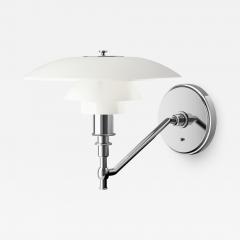 Poul Henningsen Poul Henningsen PH 3 2 Opaline Glass and Chrome Wall Lamp for Louis Poulsen - 2552705